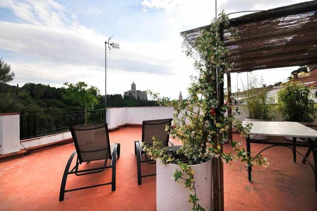 Apartamento Con Increibles Vistas Y Terraza Girona Eksteriør bilde