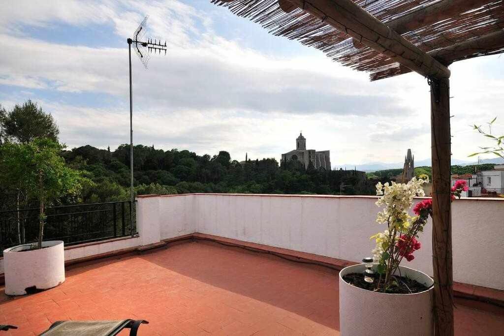 Apartamento Con Increibles Vistas Y Terraza Girona Eksteriør bilde