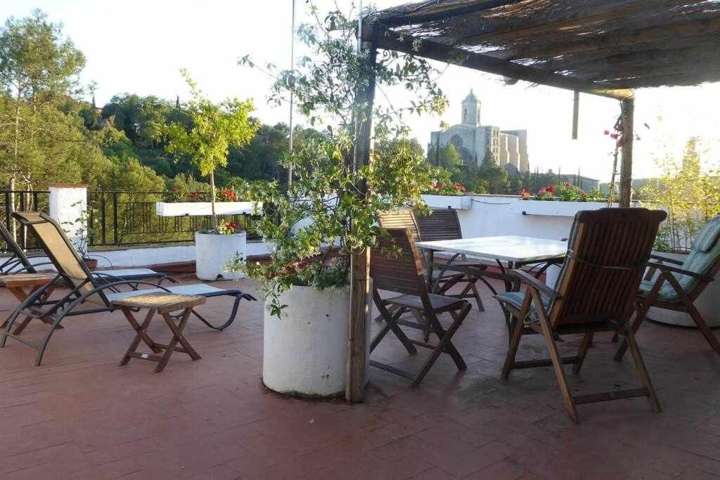 Apartamento Con Increibles Vistas Y Terraza Girona Eksteriør bilde